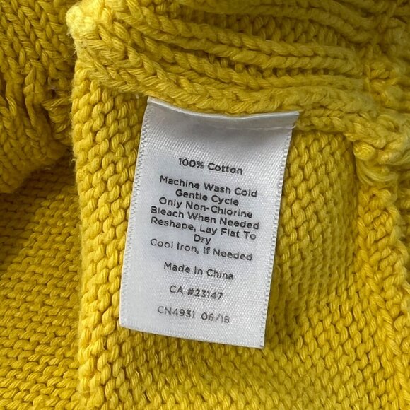 Talbots Sweater Size Petite Small Yellow Cable Knit Pullover Chunky Warm - Picture 7 of 8